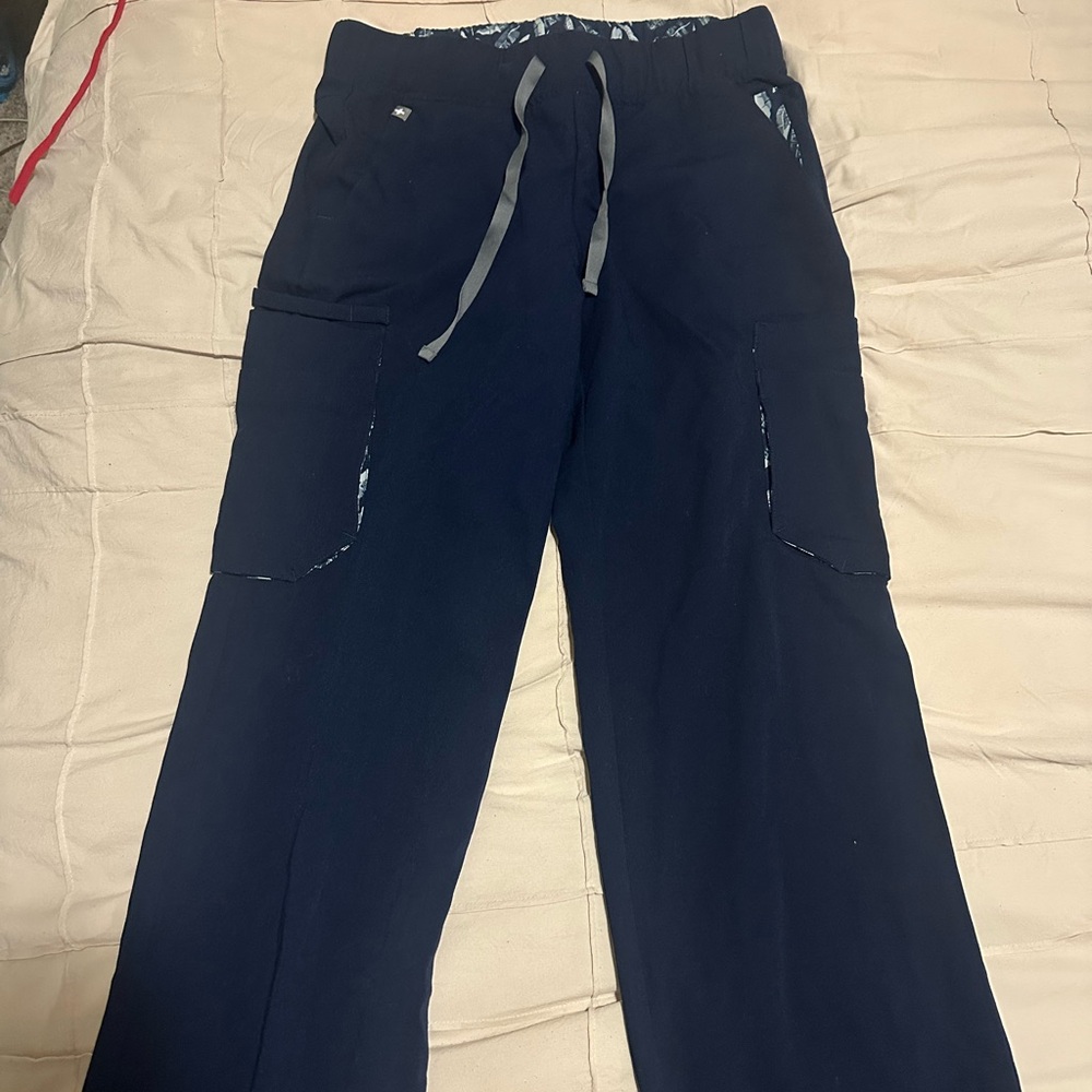 Figs Navy Straight Leg Pants